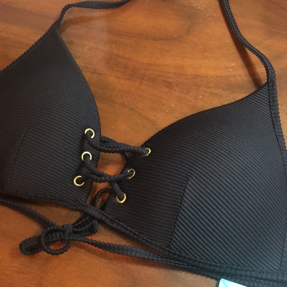 Cal Ze Do Nia Lace-Up Bikini Top